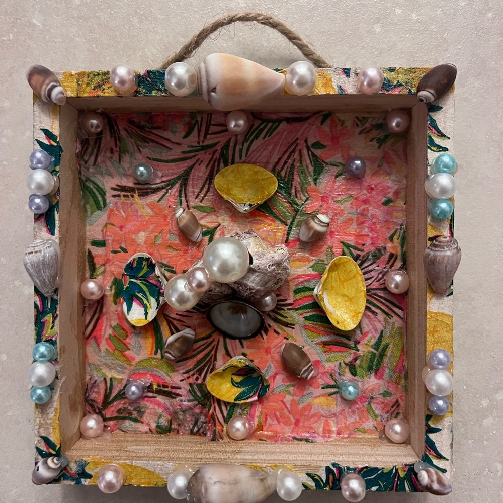 Malibu Seashell and Pearl Wall Art